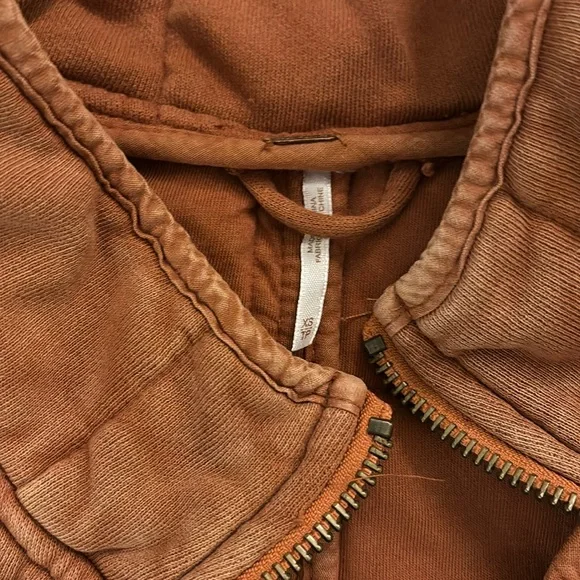 Free People Dolman quilted jacket terracotta orange XS - Picture 6 of 7